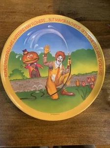 Vintage Ronald McDonald 10” Plate WATERING MAYFLOWERS...BUT MAYOR McCHEESE..1977 - Picture 1 of 2