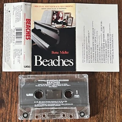 BEACHES Soundtrack AUDIO CASSETTE TAPE 1988 WEA Indonesia - BETTE MIDLER - Image 1 of 4
