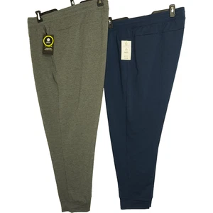 Athletic Works DriWorks Knit Jogger Mens Sz 3XL 48-50 Lot of 2 Pair Blue Gray - Picture 1 of 13