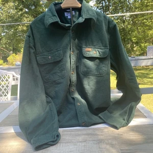 Carhartt Heavyweight Flannel Button Up Shirt Green Size XL - Picture 1 of 12