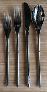 4 Piece~Robert Welch BUD BRIGHT 18/10 Glossy Flatware Dinner Fork Knife spoon - Picture 1 of 5