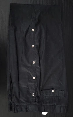 Pantalones de paracaídas Bugle Boy CO 1983 EE. UU. originales negros con broches de presión plateados New Wave Foto 1 de 4