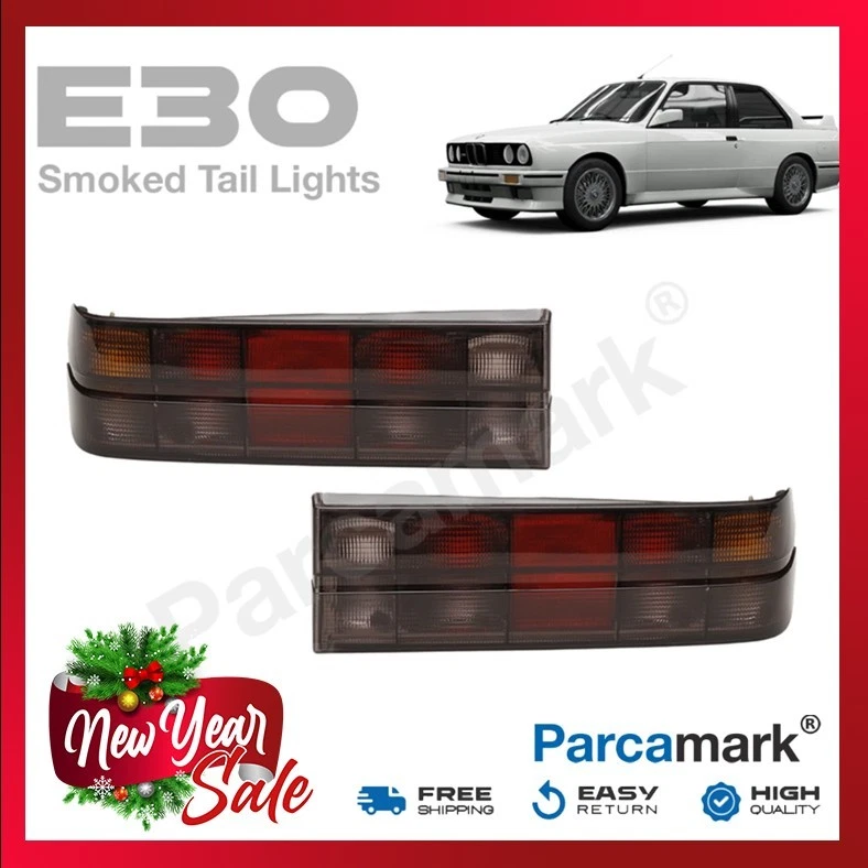 Paire de feux arrière violets pour BMW Série 3 E30 1983-1988 Facelift - Photo 1/4