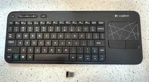 Logitech Wireless K400R 79 Key Slim Keyboard w/3.5" Touchpad w/ USB Dongle - Picture 1 of 4