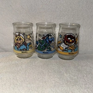 VTG 1998 Muppets in Space Welch's Jelly Jar Glasses  Gonzo, Animal & Miss Piggy - Picture 1 of 10