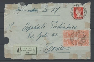 1944 ITALY RSI PACCO POSTALE 50C+1,75L Coazze1/4/44 A/4693 - Foto 1 di 1