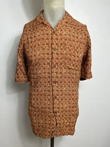 Ocean Pacific OP Abstract Print Button Up Hawaiian Shirt Size Md Short Sleeve - Picture 1 of 11