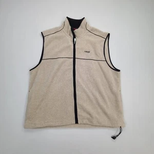 Izod Vest Mens 2XL XXL Beige Full Zip Casual Comfort Sleeveless Outdoors - Picture 1 of 8