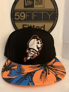 Cappello da fiore New York Mets New Era 59fifty 7 1/4 Mr Met visiera - Foto 1 di 4