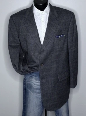 Chaqueta Blazer Brooks Brothers Tweed Lana de Cordero Espiga Ventana Para Hombres 46R Foto 1 de 4