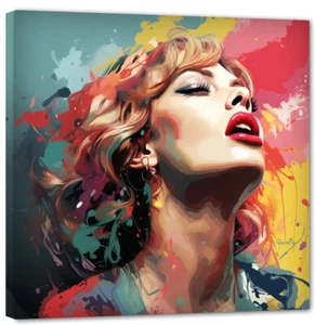 Taylor Swift  Fascinating seductive art Face Pop Modern Bild Aktuell Kunst PR21 - Picture 1 of 2