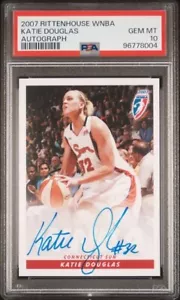 2007 Rittenhouse WNBA Katie Douglas Autograph Connecticut Sun Purdue PSA 10 - Picture 1 of 2