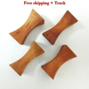 hopstick Rests Set of 4 Wooden Holder Stand Thailand Handcraft Collectible New - Imagen 1 de 4