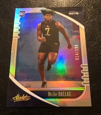 2020 Panini Absolute Football Spectrum Rookie RC /199 DeeJay Dallas  - Image 1 of 2