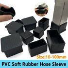 PVC Square Rubber Chair Ferrules AntiScratch Floor Protector Table Feet Leg Cap