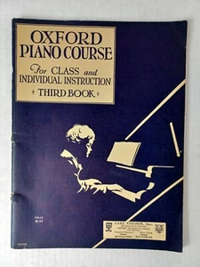 Vintage 1929 Oxford Piano Course For Class & Individual Instruction 3rd Book GC - Picture 1 of 8