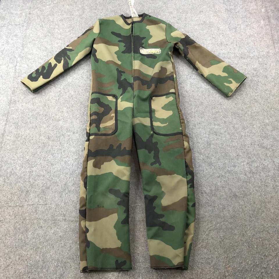 Vintage US Army Costume Youth Small Woodland Camouflage One Piece Jumpsuit - Image 1 of 4