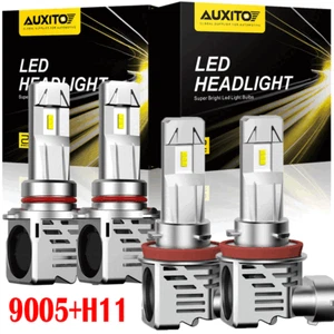 Canbus 9005 H11 LED Combo Headlight Fog Light Kit High Low Beam Bulb White EAW - Picture 1 of 9