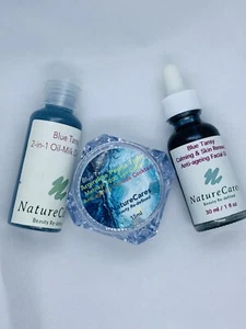 NatureCares Anti-ageing & Calming Blue Tansy Collection: Cleanser/Face Cream/Oil - Picture 1 of 11