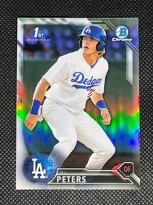 2016 Bowman Draft Chrome DJ Peters 1st Prospect Refractor BDC-75