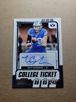 2021 Matt Bushman -Panini Contenders Draft Picks College Ticket Auto #171 - Image 1 of 2