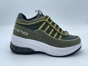 Scarpe sneakers donna FORNARINA up army black gold zeppa - Imagen 1 de 7
