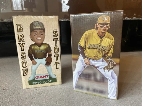 2 Phillies Rookie Bryson Stott Bobblehead W/ Box Lehigh Valley IronPigs Sealed Cover