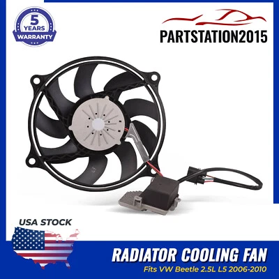 Fits VW Beetle 2.5L L5 2006-2010 Radiator Cooling Fan Assembly 1C0959455F - Image 1 of 4