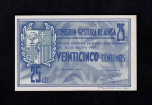 F.C. AINSA, (HUESCA), 25 CÉNTIMOS 1937 , S/C . - Imagen 1 de 2
