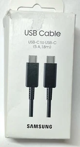 Samsung - 65W 6' USB Type C-to-USB Type C USB-C Charging Cable - Black - Picture 1 of 2