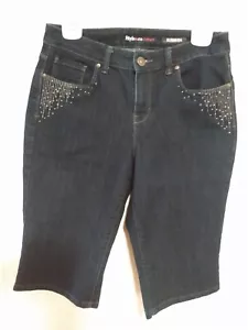 Style & Co. Pantaloncini da donna Bermuda taglia 8 denim vita media impreziositi nuovi senza etichette - Foto 1 di 3
