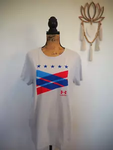 Under Armour FREEDOM Gray | Red | Blue Stars Short Sleeve Loose T Shirt XL NWT - Picture 1 of 10