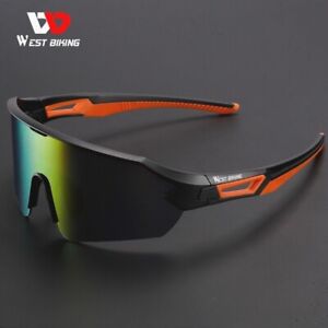 WEST BIKING Cycling Sunglasses UV400 Sports Bike Eyewear Glasses Goggles Orange