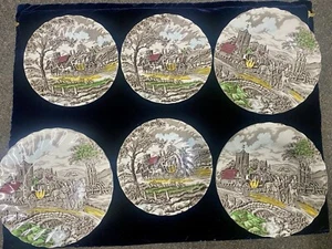Lot Of 6 Myott Royal Mail Fine Staffordshire Ware 3 Saucers & 3 Dessert Plates - Picture 1 of 9