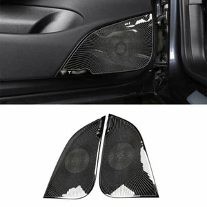 For Tesla Model 3 2017-2023 Black Steel Door Speaker Frame Overlay Cover Trim 2x - Picture 1 of 8
