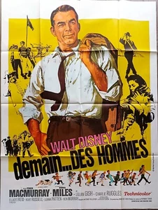 AFFICHE ORIGINALE 120X160 CM/DEMAIN LES HOMMES/DISNEY/FRED MAC MURRAY/VERA MILES - Picture 1 of 1