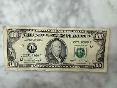 Rare!! Series 1990 $100 bill District #12 San Francisco, California - Image 1 of 2