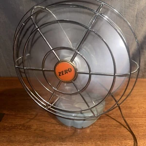 REAL! Vintage Green Blue ZERO Model 1265R Oscillating Fan NICE Working Great - Picture 1 of 24