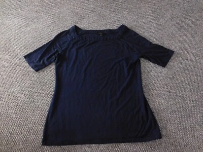 Talbots Womens blouse Small blue pullover stretch rayon top casual classic - Image 1 of 4