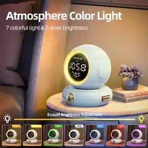 1pc Sunrise Simulation Wake-Up Light Alarm Clock With Dual Alarms - Picture 1 of 4