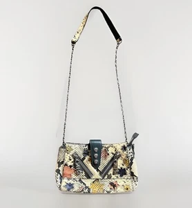 KENZO⚡️"Kalifornia" Mini snakeskin floral appliqué chain crossbody bag purse - Picture 1 of 10