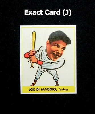 Joe DiMaggio 1938 Goudey Gum Dover Reprint Card #250 _ Exact Card (J) - Image 1 of 2