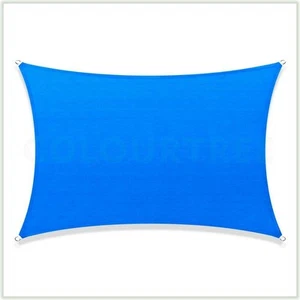 10 ft x 24 ft 190 GSM azul rectangular parasol vela toldo exterior y - Imagen 1 de 10