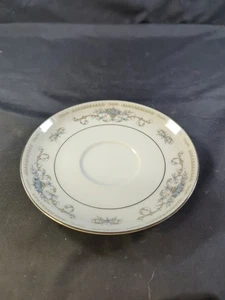Wade Diane Untertasse Teller feines Porzellan China Japan 5 7/8" Silber Akzente - Bild 1 von 2