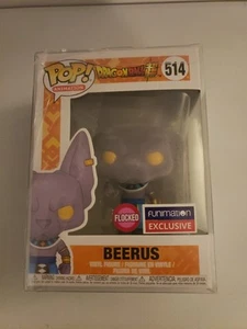 Funko Pop! Vinyl Dragon Ball Beerus Flocked Funimation Exclusive #514 Protector - Picture 1 of 11