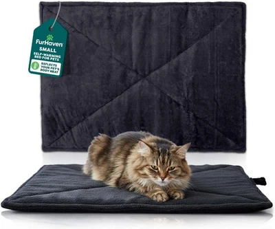FurHaven ThermaNAP Self Warming Cat Mat/Dog Bed for Crates with Small, Black  - Image 1 of 4