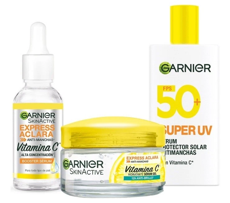 2 GARNIER SKIN ACTIVE EXPRESS ACLARA NUEVO VITAMINA C ACIDO SALICILICO 2 PACK