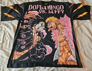 One Piece T-Shirt Herren 2XL AOP Modern Doppelseitig Anime Luffy Doflamingo XXL - Bild 1 von 7