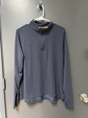 Carhartt Womens Slightly Fitted 1/4 Zip Pullover Long Sleeve Sz XL Blue - Image 1 of 4