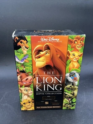The Lion King: Disney Movie Collection (DVD, 3-Disc Set, 2004) All 3 Movies - Immagine 1 di 4